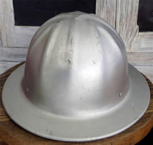 VINTAGE MSA MCDONALD T ALUMINUM FULL BRIM MINERS LOGGERS HARD HAT 1950&#039;s