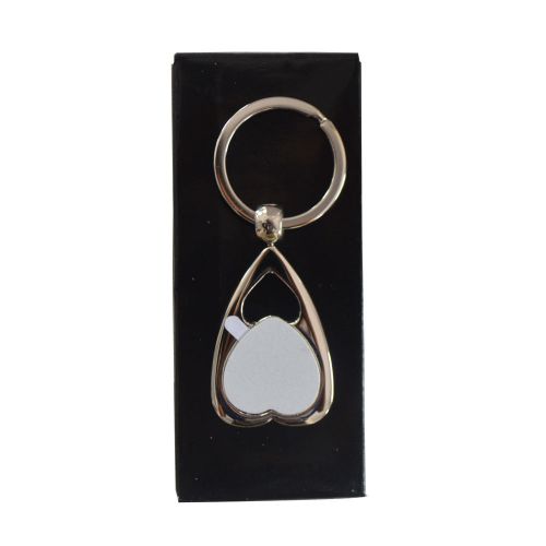 12 pcs 7.8x3.5cm Heart Key Rings Heat Transfer sublimation  Blank DIY Gift