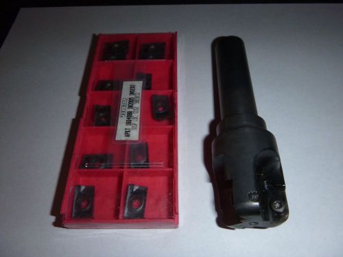 3 Flute 1 1/4&#034; Diameter CARBIDE INSERT CUTTER + 12 Inserts