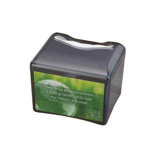 San Jamar Venue Napkin Dispenser with Advertising Inset in Black