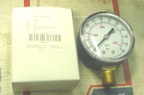 NEW  0-600 PSI PRESSURE GAUGE 53 mm AIR OR HYDRAULIC GAGE 1/4&#034; NPT THREADS