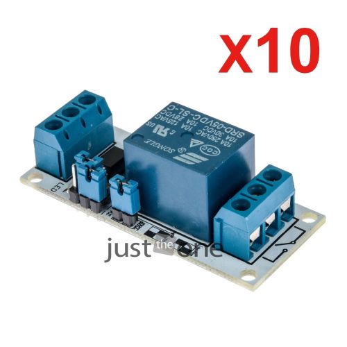 10x 1-Channel H/L Level Triger Optocoupler Relay Module 5V Expansion WHT Arduino