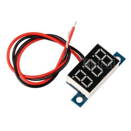 Mini Yellow LED Digital Voltmeter Volt Meter Panel 3.3-30V