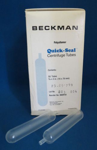Beckman Quick-Seal Centrifuge Tubes 13.5mL 16 x 76 mm Qty. 50 #342413 Qty 50