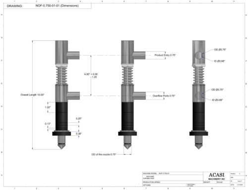 Overflow fill nozzles 3/4&#034;