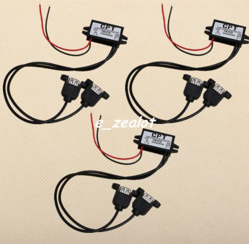 3pcs With Install Hole DC-DC Converter 12V-5V Step Down Power Module Dual-USB