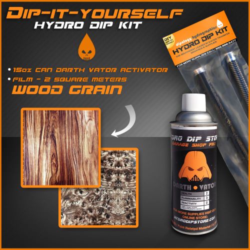 Hydro dip kit * 22 sqft * transfer printing film, straight grain &amp; burlwood for sale