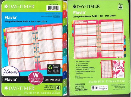 Day-Timer Flavia Weekly Desk-Size Refill 2015, 5.5 x 8.5 Inch Page Size # 09633