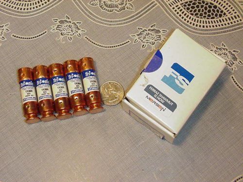 Box of FIVE (5) Ferraz Shawmut TR30R Fuses Tri-onic Fuses RK5 Time Delay 250V