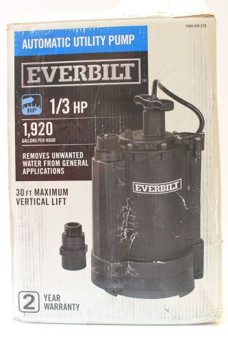 Everbilt 1/3 HP Electric Utility Submersible Pump 1,920 GPH 100 026 578 UT03301