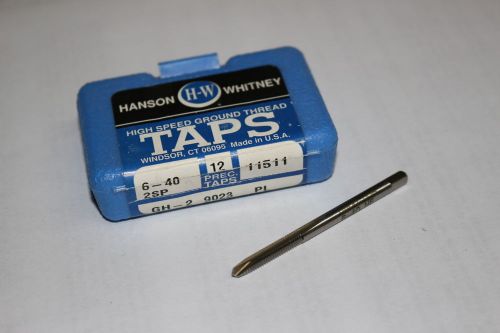3 new hanson whitney #6-40 unf gh-2 h2 2-flute plug spiral point taps 11511 for sale