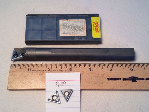 1 NEW KENNAMETAL 5/8&#034; CARBIDE BORING BAR. E10M-STLDR6P. W/ 6 TPMT INSERTS {G39}