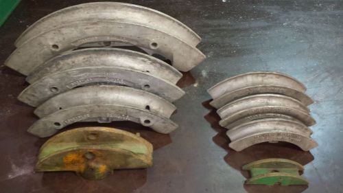 8pc. lot of greenlee ips bender die shoes 1 1/4&#034;-4&#034; with die holders for sale