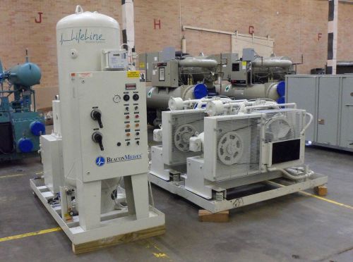 2004 beaconmedaes 15 hp lifeline oil-less medical air system comrpessor lps-15d for sale