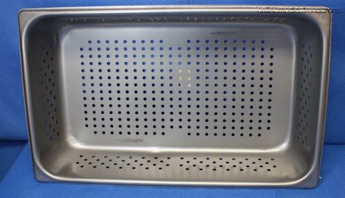 Vollrath stainless steel perforated pan sterilization dented 20.75&#034;x12.75&#034; 30043 for sale