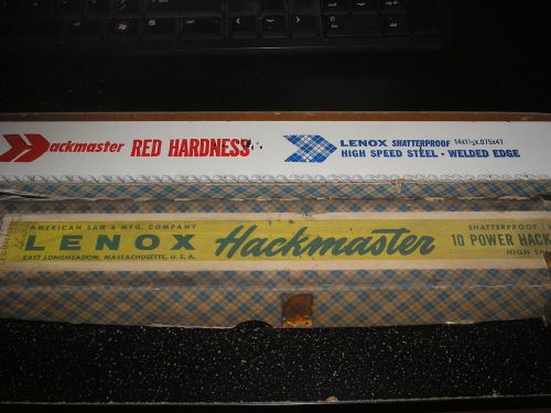 Lenox Hackmaster Saw Blades 14 x 11/2 x 4Th .075 Lot of 10 Blades