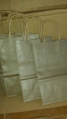 Chocolate Brown Kraft PAPER RETAIL GIFT BAGS 5x3x8, w/handle LIQUIDATION 250 ct.