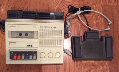 Philips 510 Mini Cassette Transcription or Dictation Machine (with headphones)