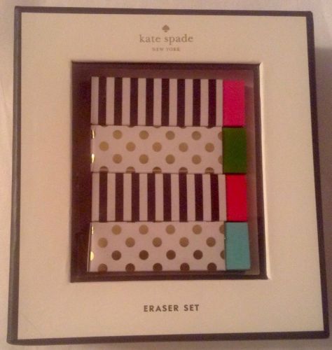 Kate Spade Eraser Set NIB