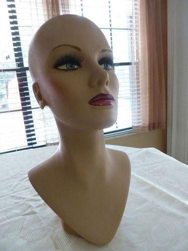 Women Mannequin Head to display Hat Caps Wig Jewelry etc. 17&#034; High 9&#034; long