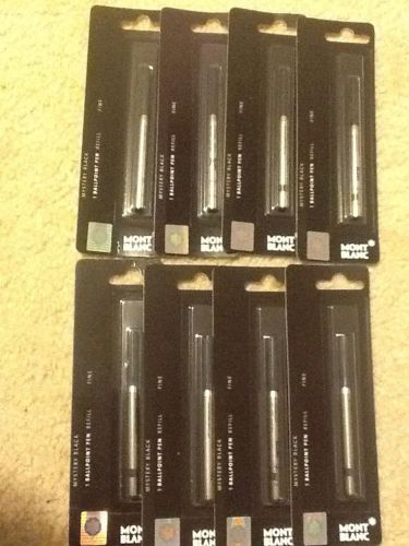 8 Mont Blanc Ballpoint Pen Refills Black Fine Point NEW in original package NIP