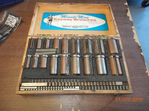 Dumont co. minute man keyway broach and bushing set 10-10a complete w/ wood box for sale