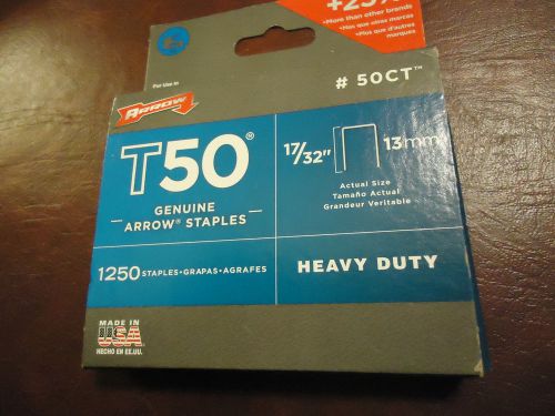 1 Pack of ARROW T50 Stanley Powershot 17/32&#034; 13mm Staples #50CT Heavy Duty