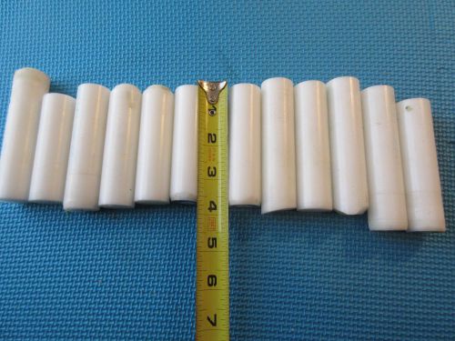 (12) Pcs, White Acetal - Delrin Round Rod 1&#034; diameter  x 3&#034; long min.