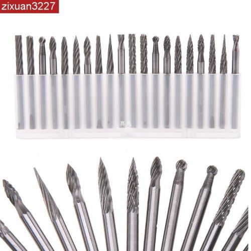 New 20pcs 3mm Tungsten Carbide Cutter Rotary Burr Set CNC Engraving Bit 4WF