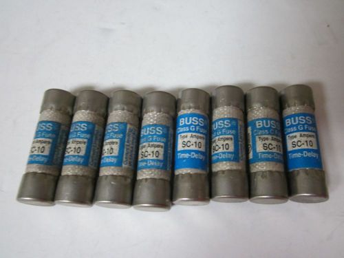 LOT OF 8 COOPER BUSSMANN BUSS SC-10 FUSE NEW NO BOX