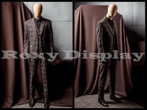 Fiberglass Male Mannequin Manikin Dress Form Clothing Egg Head Display #AE05AT