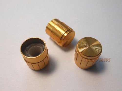 25pcs High Quality Aluminum Potentiometer Volume KNOB D14.4mm H16.4mm Golden