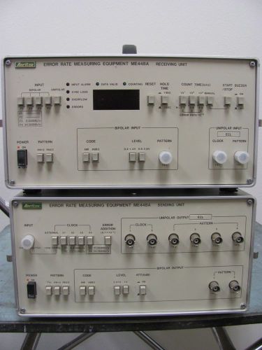 ANRITSU ME448A ERROR RATE MEASURING EQUIPMENT  SENDING UNIT + RECEIVING UNIT