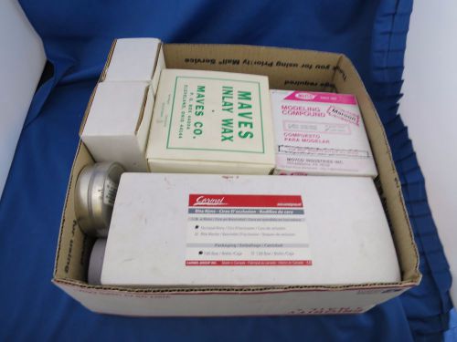 Lot of dental wax, wax patterns, Bite Rims, and Other Wax related items