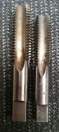 2 TAPS ( 1 - 8 ) ( 7/8 - 9 ) thread cutting tap &amp; die 1&#034; 7/8&#034; inch 1 MORSE brand