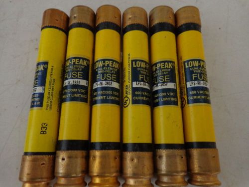 (6) BUSSMANN  LPS-RK-30SP LOW-PEAK FUSES