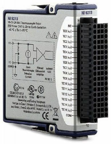 NI 9213, + - 78 mV, Thermocouple Input, 75 S/s, 16 Ch cdaq / crio Module