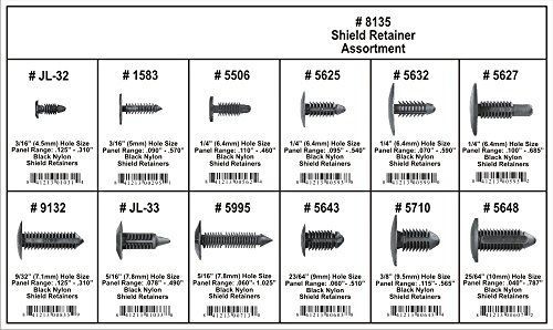 Disco Automotive 8135 Universal Shield Retainer Assortment