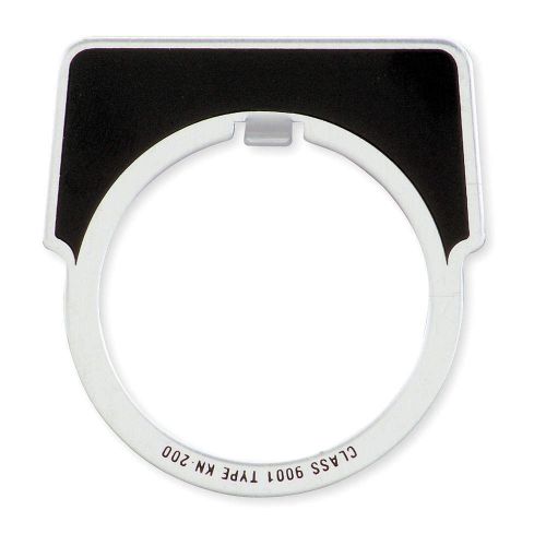 Legend Plate, Half Round, Open, Black 9001KN309