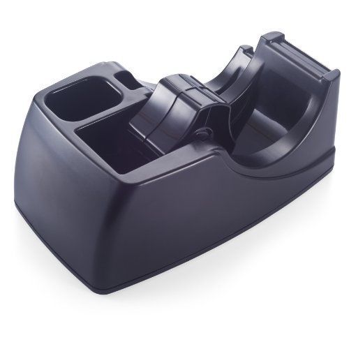 Officemate Recycled 2-In-1 Heavy Duty Tape Dispenser, Black (96690)