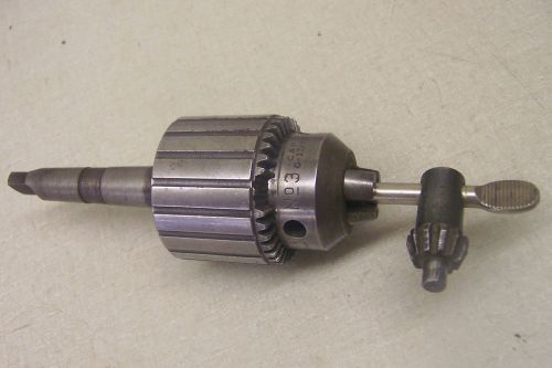 Jacobs #3 drill chuck with #2 MT and 0-17/32&#034; capacity with key