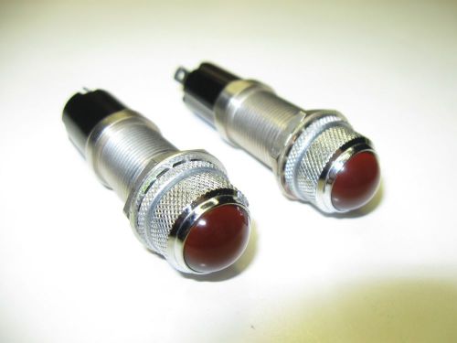 (2) Vintage DIALCO 75W 125V Panel Mount Indicator Lights