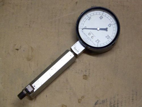 Vintage Marsh Instrument Company Hydraulic Ram Pressure Gauge 0-25 Tons