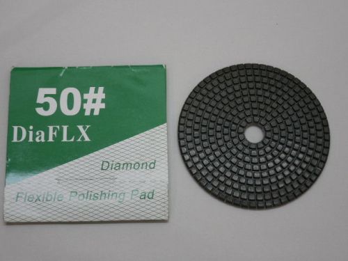 DiaFLX Diamond flexible Polishing Disc Pad # 50 grit 5&#034; Velcro backed