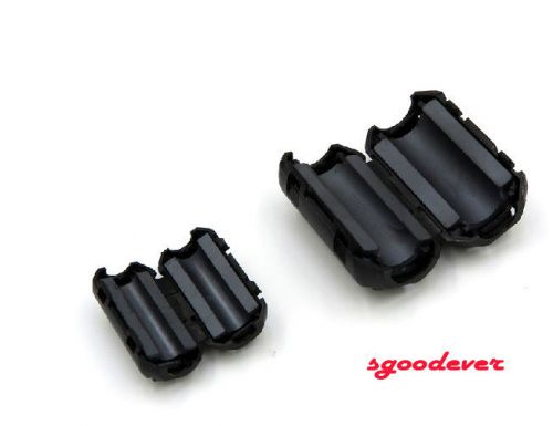 New 10pcs  7mm New black TDK Clip-on RFI EMI Filter Snap Around Ferrite