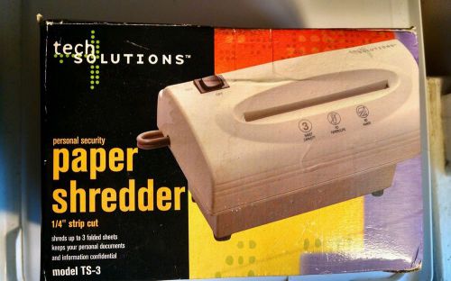 Tech Solutions Paper shredder 3 Sheet Capacity Good Condition