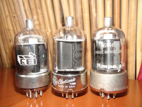 2 Vintage GE CEI 6146 Radio Tubes USA #0452 153 34