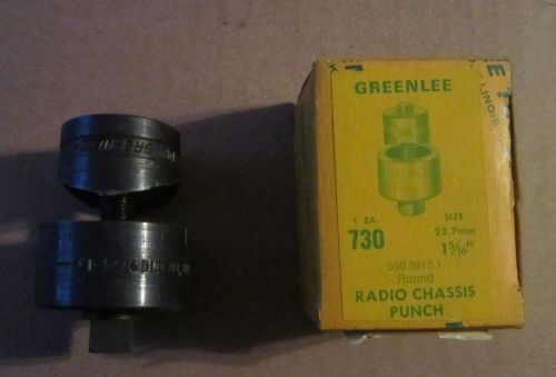 NOS GREENLEE Model 730 1 5/16&#034; Round Radio Chassis Punch #500 3912.1 -3PC