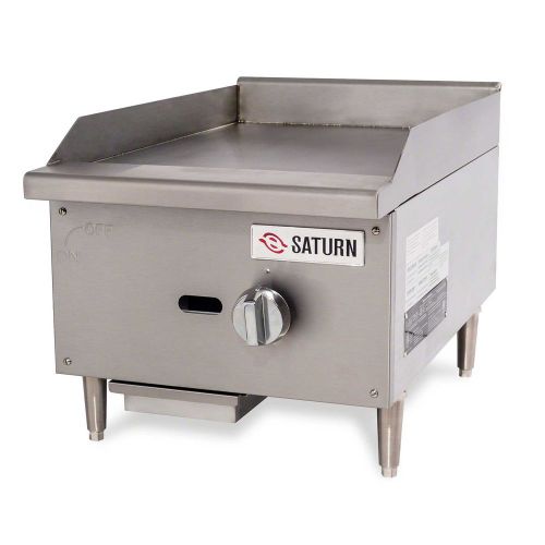 SATURN (ESG-15) COMMERCIAL MEDIUM DUTY GAS GRIDDLE, 15&#034; MANUAL, 1&#034; PLATE