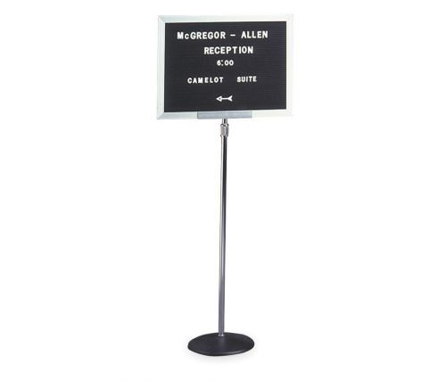 GHENT PD1520B Pedestal Letter Board, Display 15x20 In